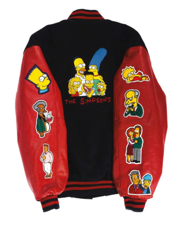 The Simpsons Varsity Wool Leather Jacket