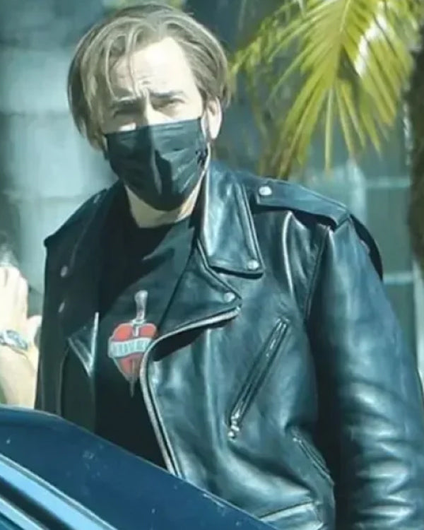 The Unbearable Weight of Massive Talent Nicolas Cage Leather Jacket