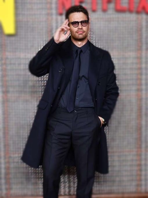 The Gentlemen 2024 Theo James Black Coat