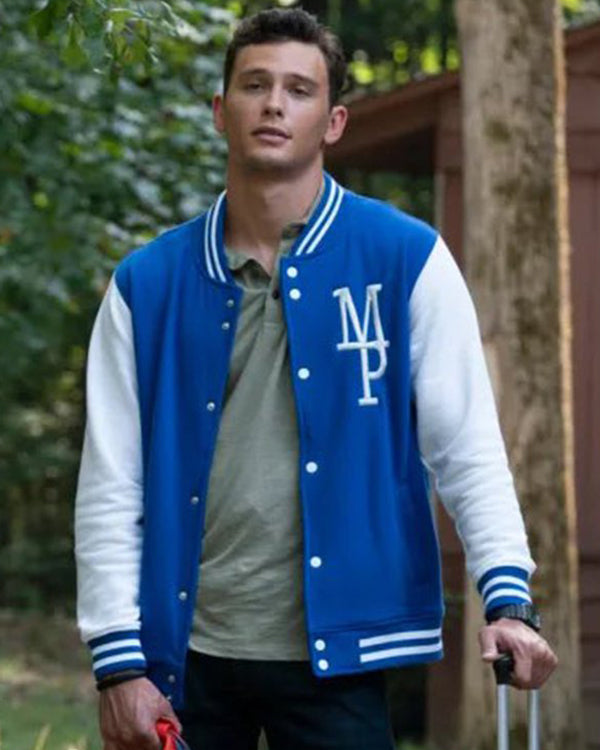 They/Them 2022 Cooper Koch Blue Varsity Jacket