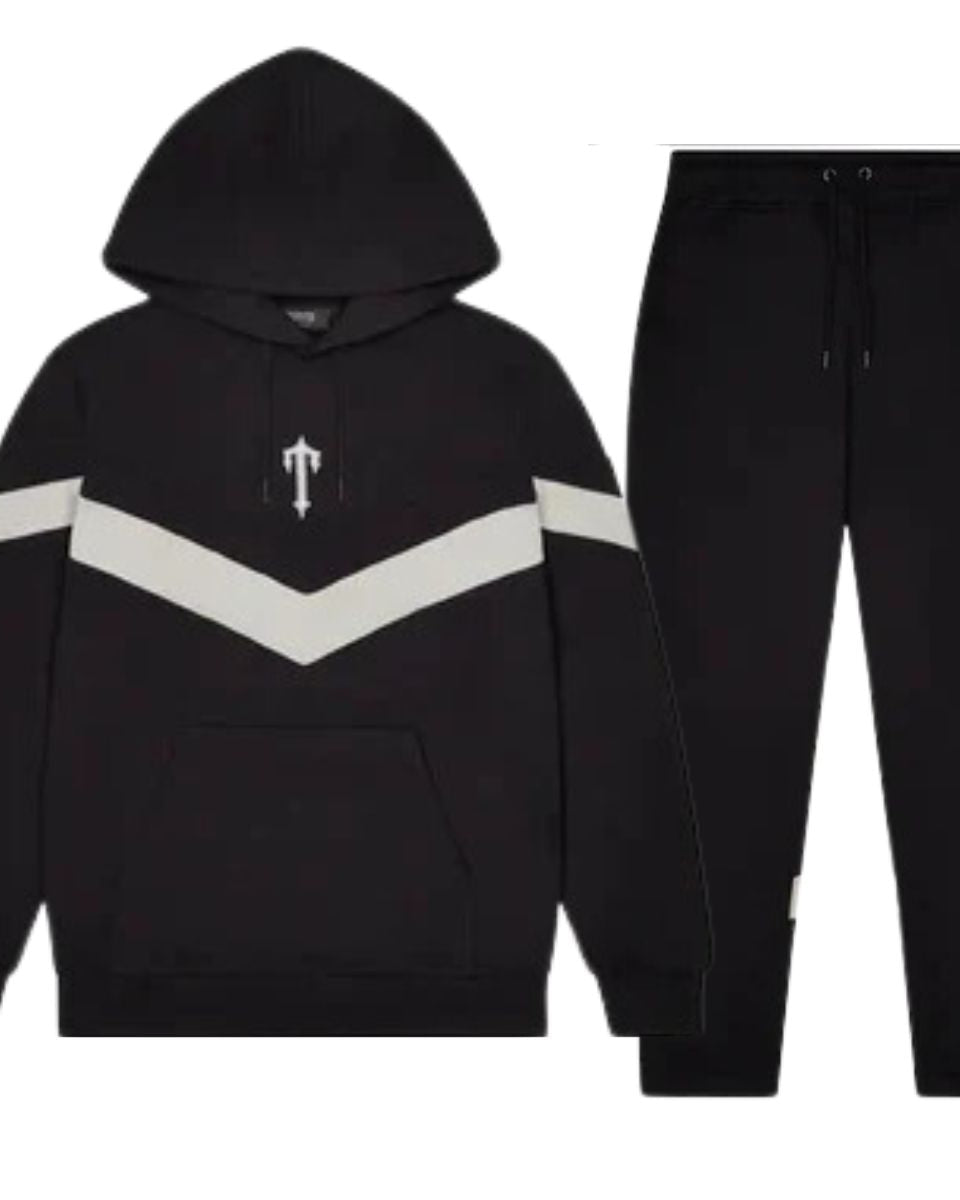 Trapstar V Stripe Hoodie Tracksuit Black