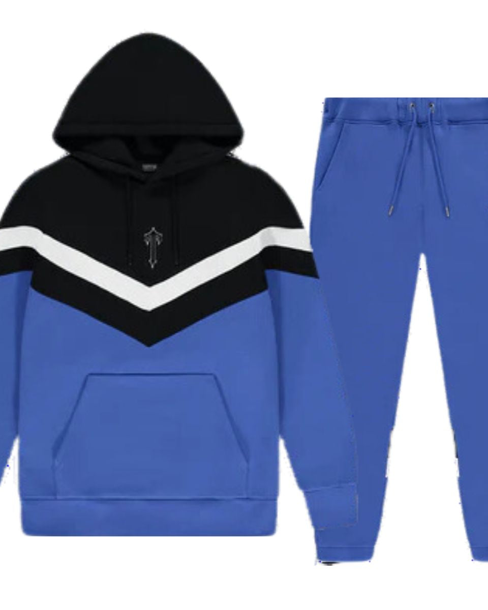 Trapstar V Stripe Hoodie Tracksuit Blue