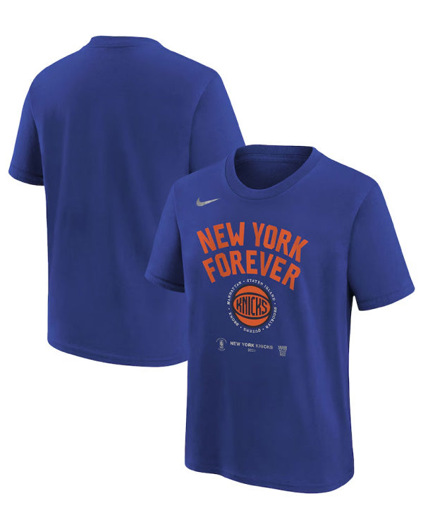 Unisex New York Knicks Nike Blue 2024 NBA Playoffs Mantra T-Shirt