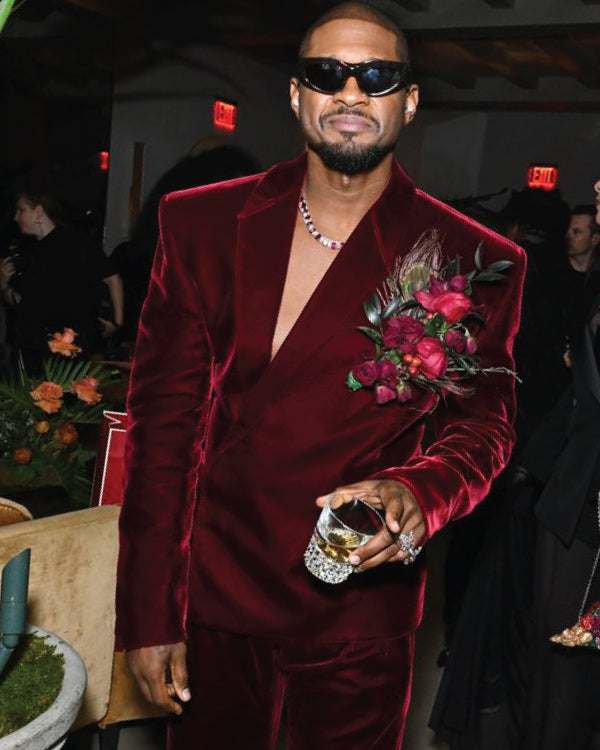 Usher Met Gala 2024 After Party Velvet Blazer