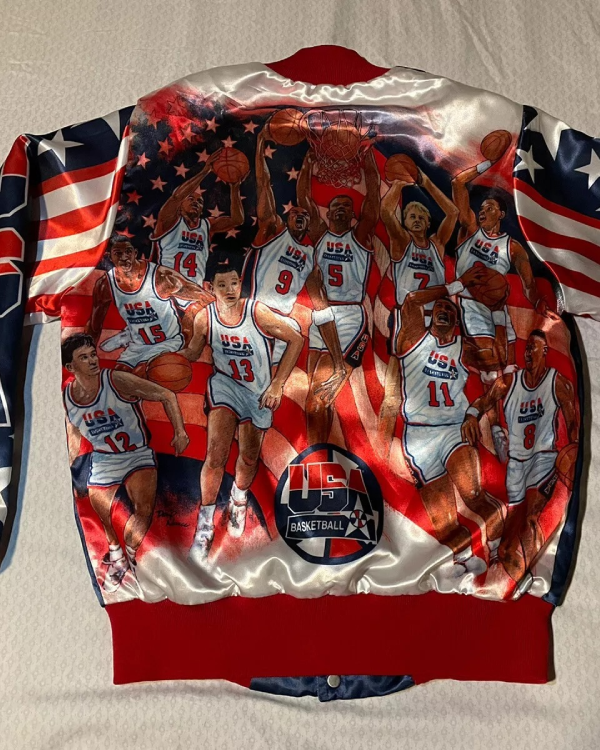 Vintage 90’s USA Dream Team Chalk Line Varsity Jacket