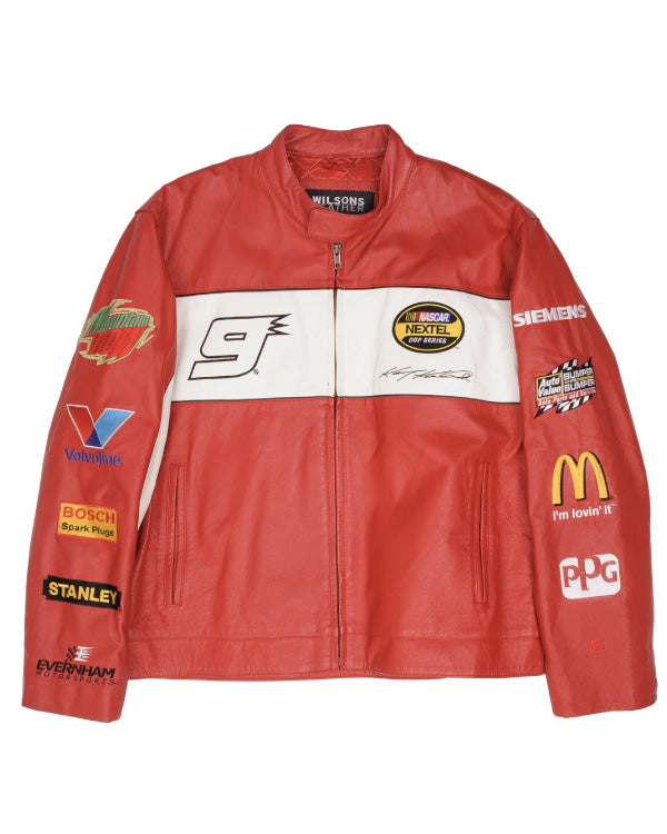 Vintage Nascar Kasey Kahne #9 Dodge Leather Jacket 2000s