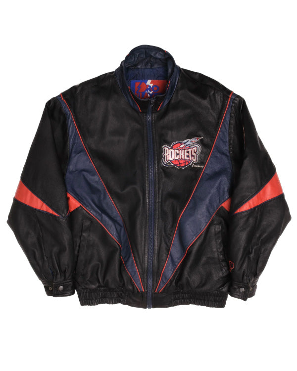 Vintage Nba Houston Rockets Pro Player Leather Jacket