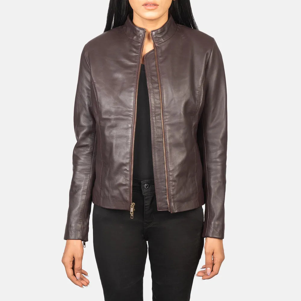 A stylish women leather jackets crafted from genuine leather. Perfect for adding a touch of elegance to any outfit.