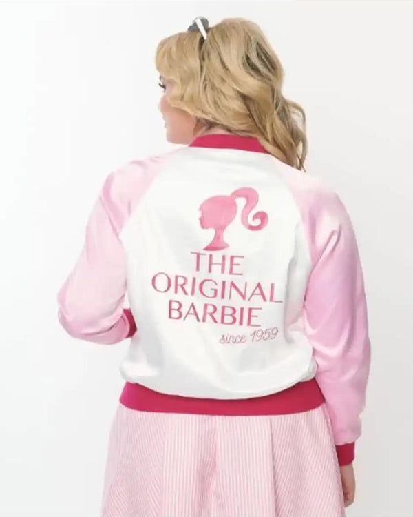 Barbie Vintage Pink Varsity Jacket