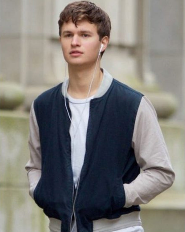 Baby Driver Ansel Elgort Varsity Jacket