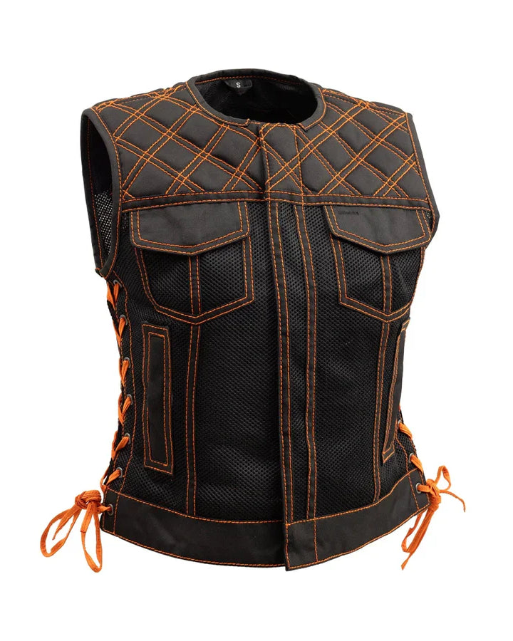 Stylish Moto Mesh Women's Motorcycle Vest