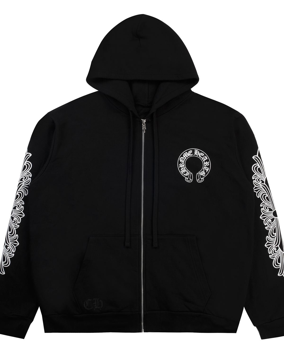 Chrome Hearts Horseshoe Zip Up Sweatshirt Black