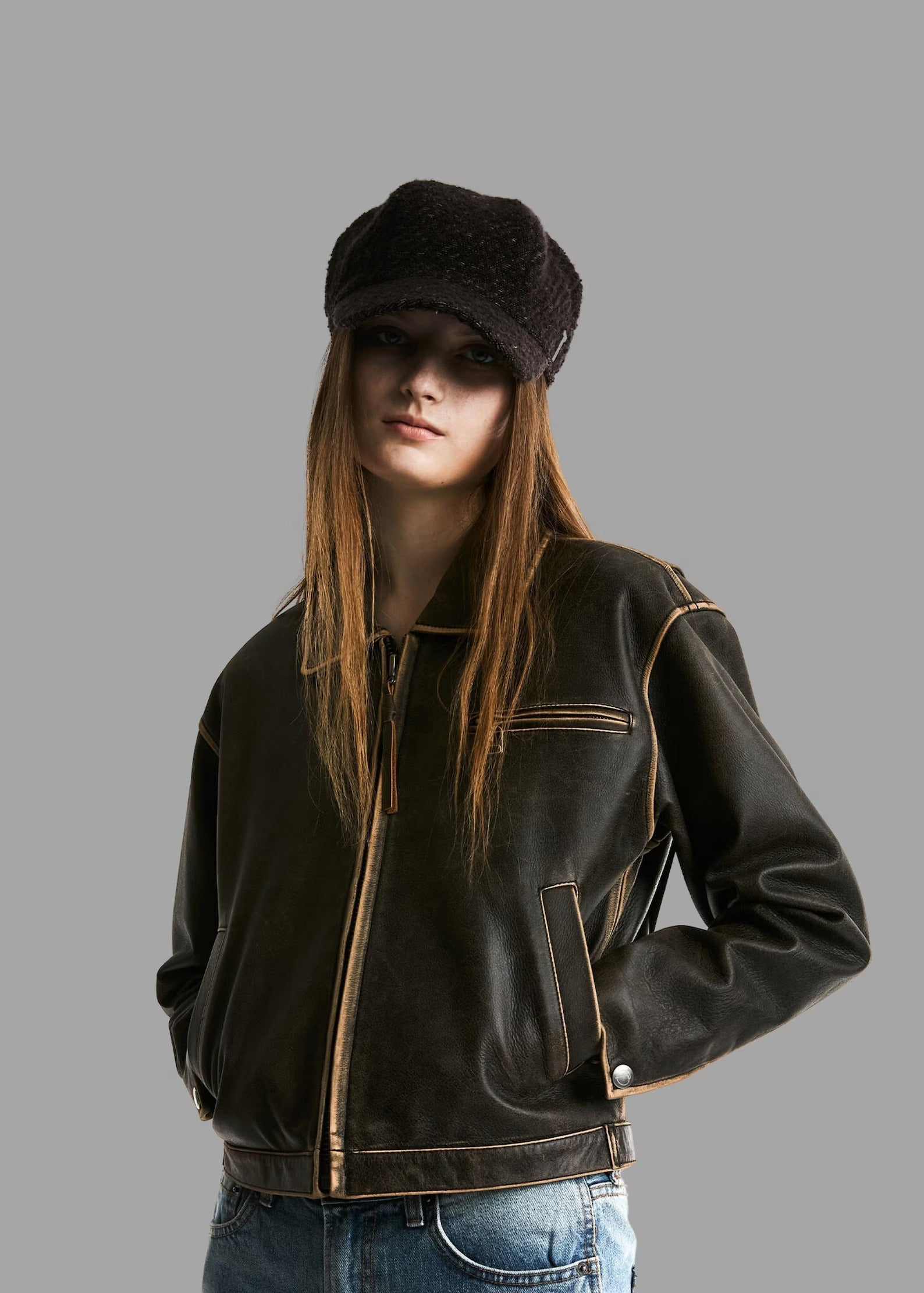 Premium Women Vintage Leather Jacket