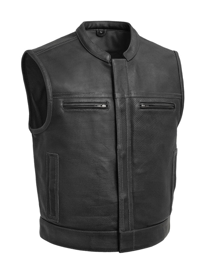 Premium Style Perforated Men's Leather Vest