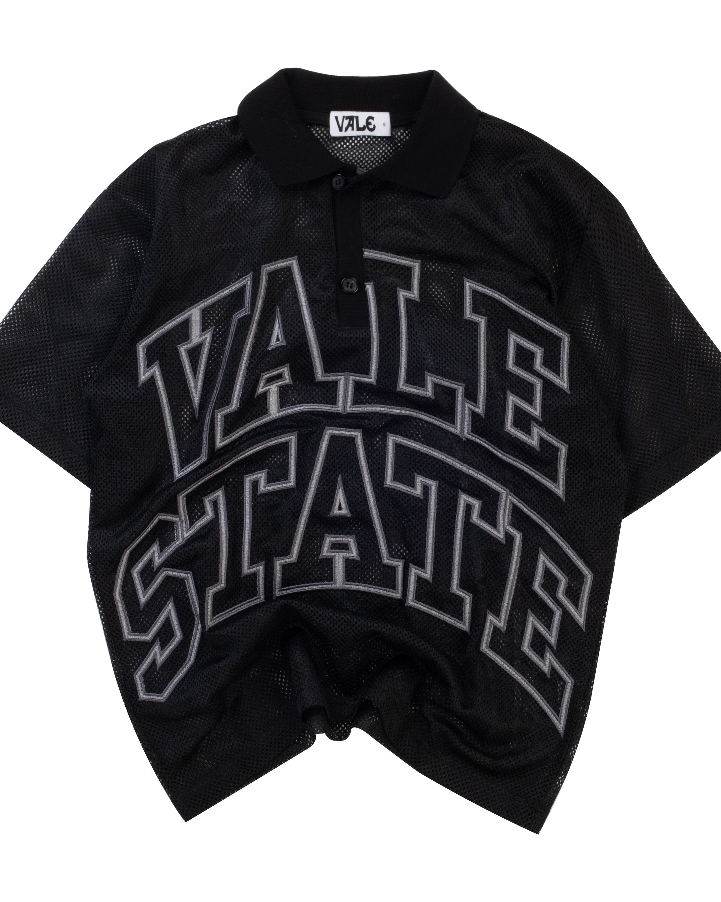 Vale Forever State Mesh Polo Black