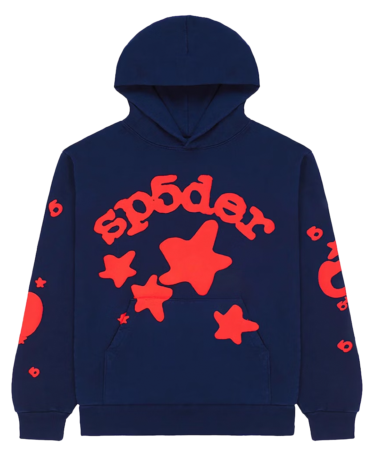 Sp5der Worldwide Beluga Sweatshirt Navy Red