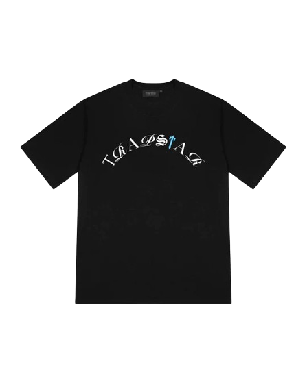 SCRIPT TEE – BLACK/TEAL