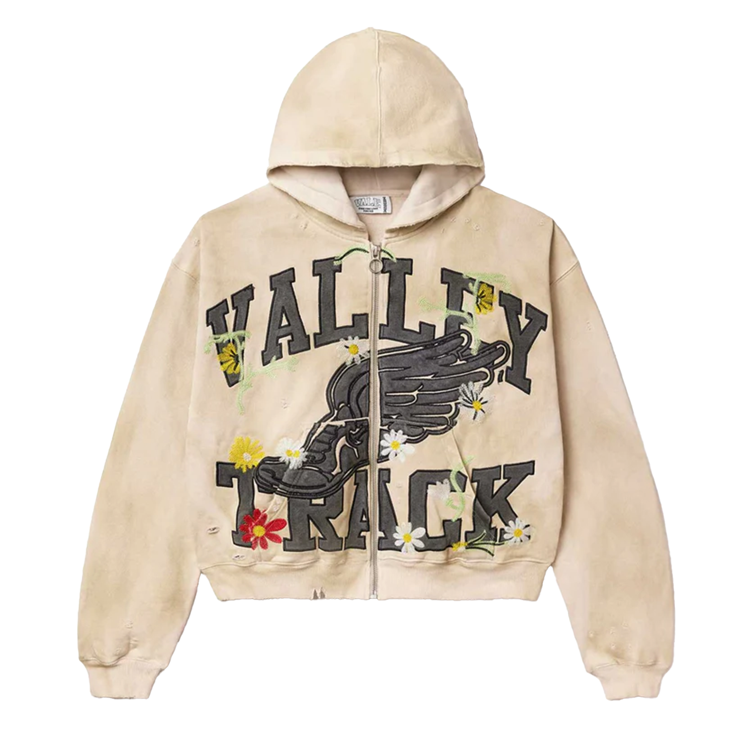 Vale Forever Garden Zip Up Sweatshirt Bone