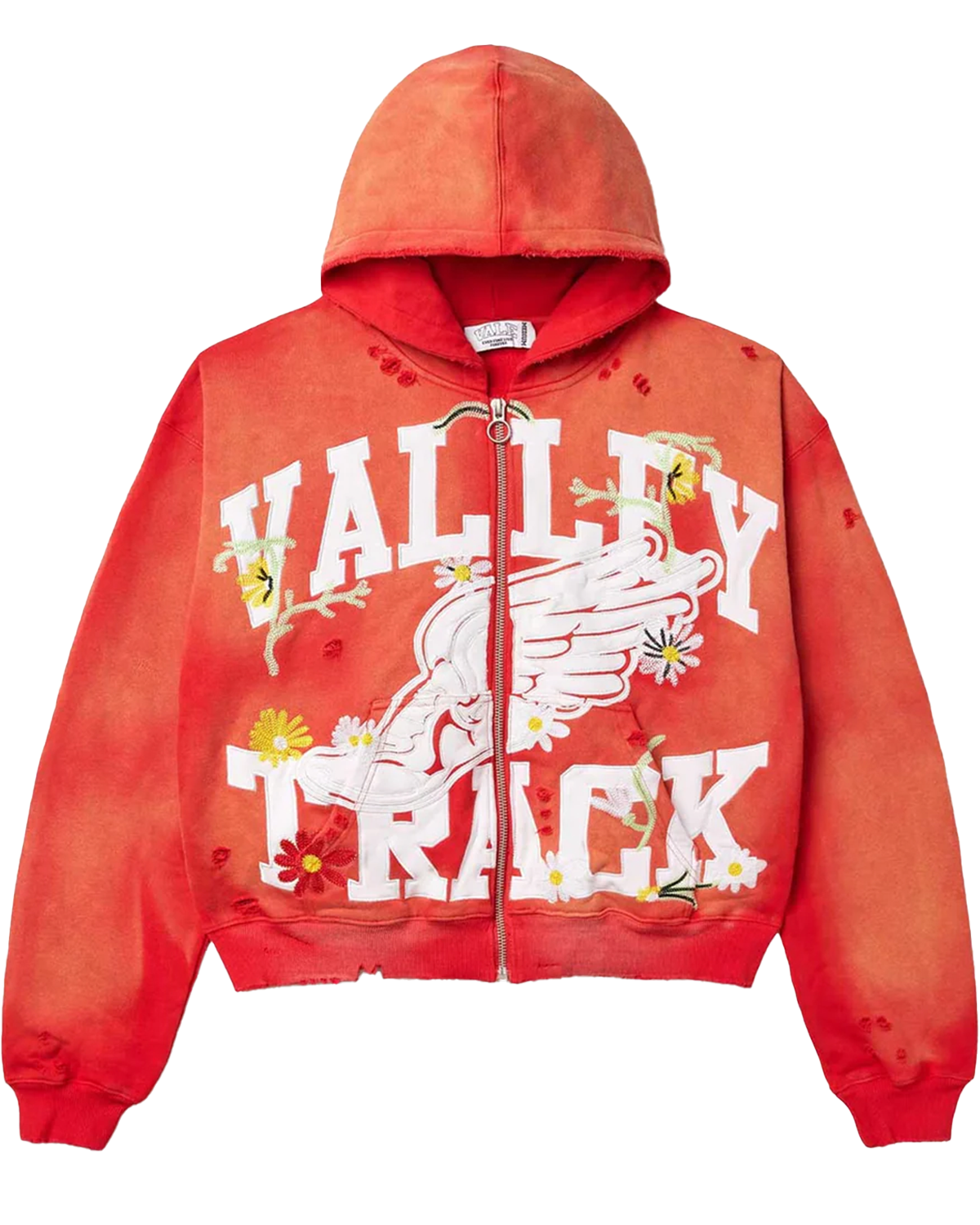 Vale Forever Garden Zip Up Sweatshirt Red