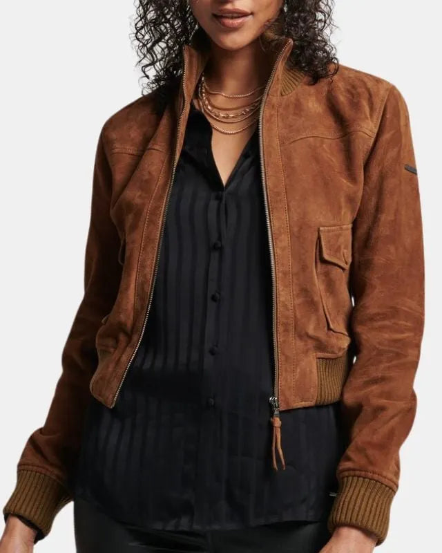 Women's Classic cropped suede Jacket